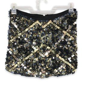 Catherine Malandrino Women’s Size 4 Sequin New Years Eve Party Mini Skirt Lined